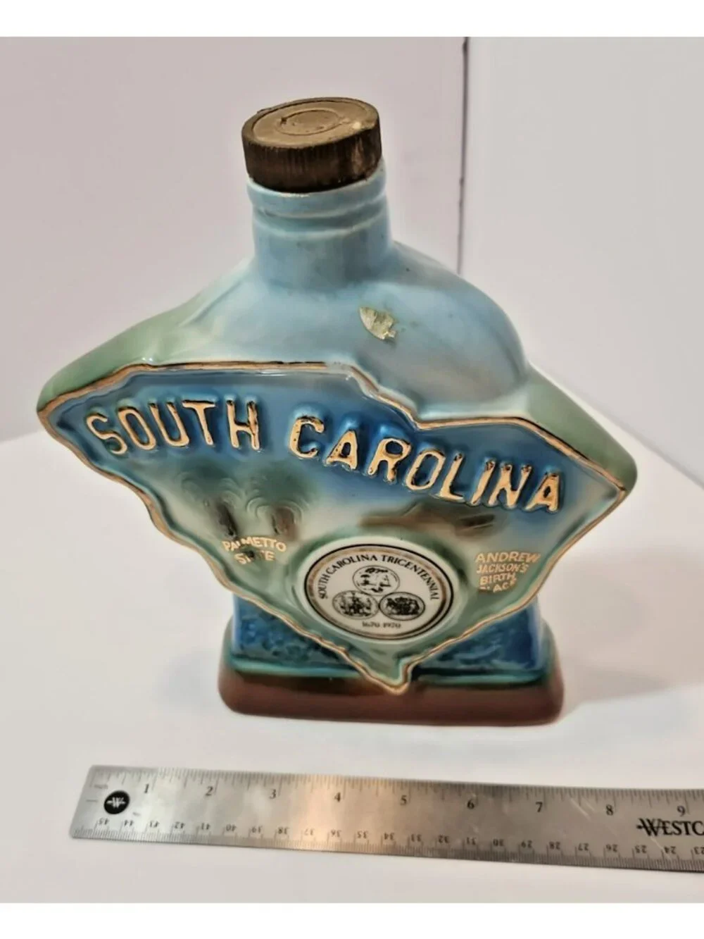 Jim Beam South Carolina Tricentennial 1970 Empty Decanter Regal China Bourbon